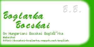 boglarka bocskai business card